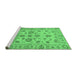 Sideview of Machine Washable Oriental Emerald Green Traditional Area Rugs, wshabs1727emgrn