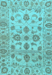 Oriental Light Blue Traditional Rug, abs1727lblu