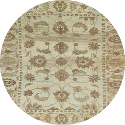 Round Machine Washable Abstract Brown Rug, wshabs1727