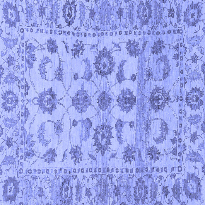 Square Oriental Blue Traditional Rug, abs1727blu