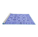 Sideview of Machine Washable Oriental Blue Traditional Rug, wshabs1727blu