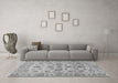 Machine Washable Oriental Gray Traditional Rug in a Living Room,, wshabs1727gry