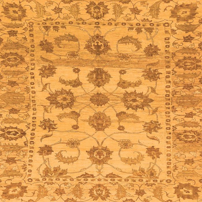 Square Oriental Orange Traditional Rug, abs1727org