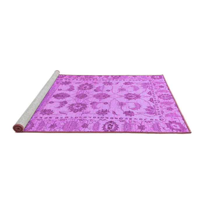 Sideview of Machine Washable Oriental Purple Traditional Area Rugs, wshabs1727pur