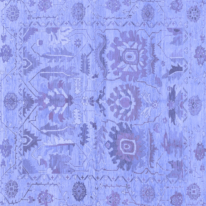 Square Oriental Blue Traditional Rug, abs1728blu