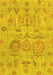 Oriental Yellow Traditional Rug, abs1728yw