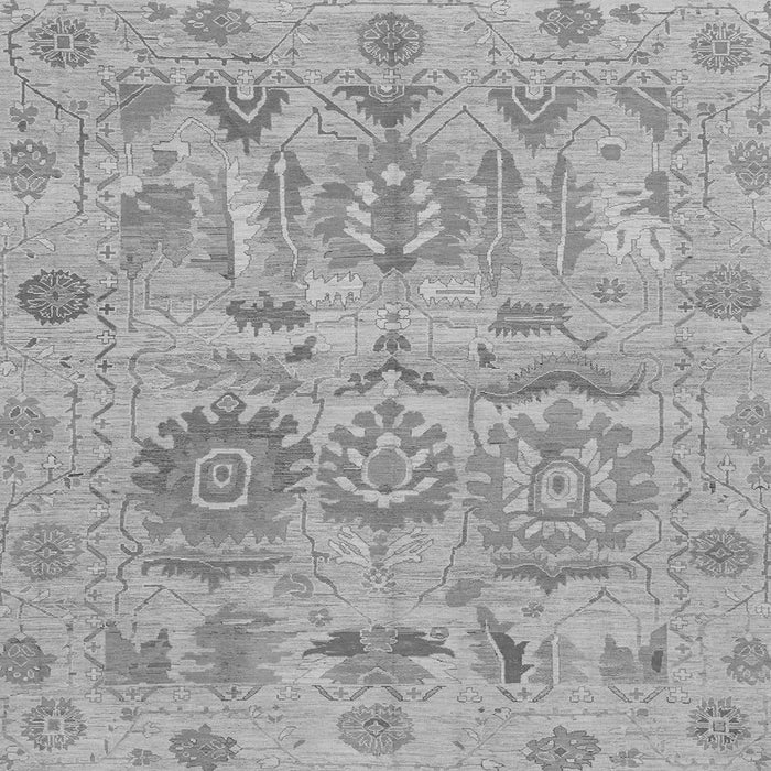 Square Oriental Gray Traditional Rug, abs1728gry