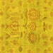 Square Oriental Yellow Traditional Rug, abs1728yw