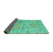 Sideview of Oriental Turquoise Traditional Rug, abs1728turq