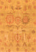 Machine Washable Oriental Orange Traditional Area Rugs, wshabs1728org