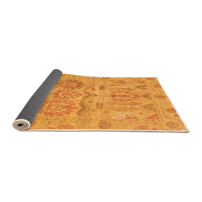Sideview of Oriental Orange Traditional Rug, abs1728org