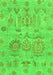 Machine Washable Oriental Green Traditional Area Rugs, wshabs1728grn