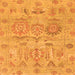 Square Oriental Orange Traditional Rug, abs1728org