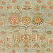 Square Abstract Bronze Brown Oriental Rug, abs1728