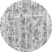 Round Oriental Gray Traditional Rug, abs1729gry