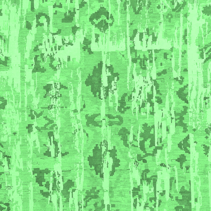 Machine Washable Oriental Emerald Green Traditional Area Rugs, wshabs1729emgrn