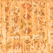 Square Machine Washable Oriental Orange Traditional Area Rugs, wshabs1729org