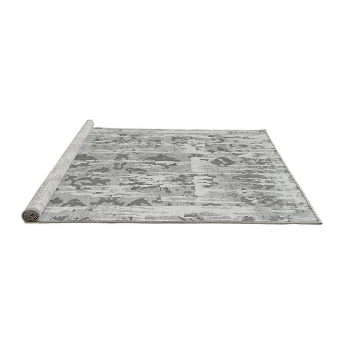 Sideview of Machine Washable Oriental Gray Traditional Rug, wshabs1729gry