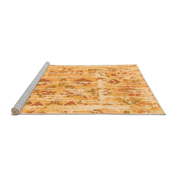 Sideview of Machine Washable Oriental Orange Traditional Area Rugs, wshabs1729org