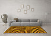 Machine Washable Abstract Yellow Modern Rug in a Living Room, wshabs172yw