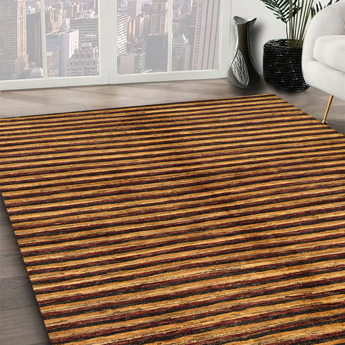 Abstract Red Modern Rug in Family Room, abs172