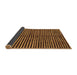 Sideview of Abstract Brown Modern Rug, abs172brn