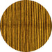 Round Abstract Yellow Modern Rug, abs172yw