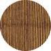 Round Abstract Brown Modern Rug, abs172brn