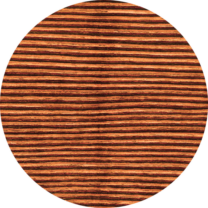 Round Abstract Orange Modern Rug, abs172org