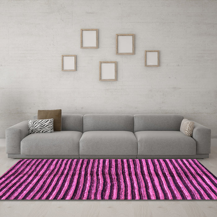 Machine Washable Abstract Purple Modern Area Rugs in a Living Room, wshabs172pur