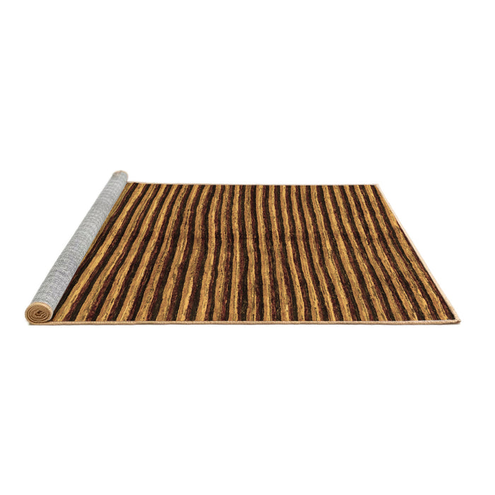 Sideview of Machine Washable Abstract Brown Modern Rug, wshabs172brn