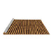 Sideview of Machine Washable Abstract Brown Modern Rug, wshabs172brn