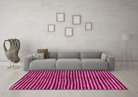 Machine Washable Abstract Pink Modern Rug, wshabs172pnk