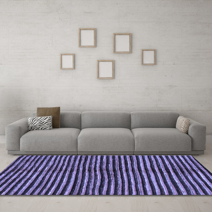 Machine Washable Abstract Blue Modern Rug in a Living Room, wshabs172blu