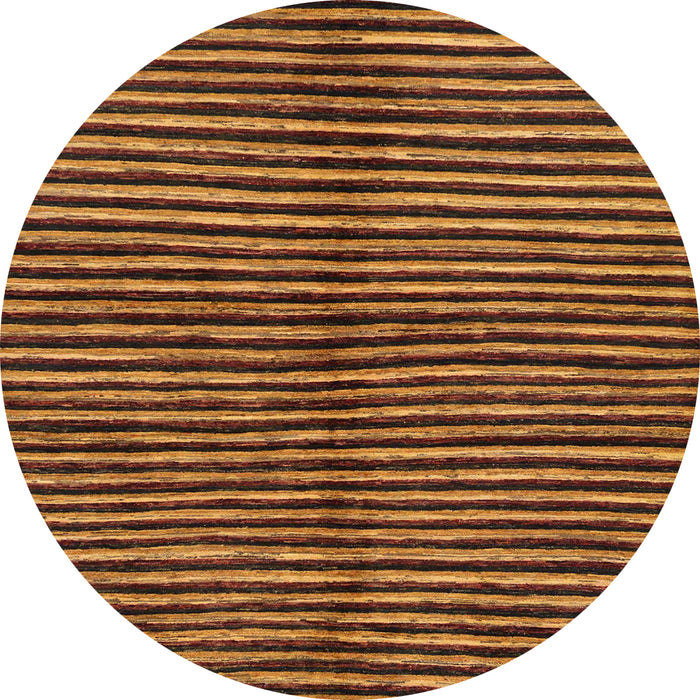 Round Machine Washable Abstract Vermilion Red Rug, wshabs172