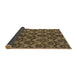 Sideview of Abstract Cinnamon Brown Modern Rug, abs173