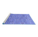 Sideview of Machine Washable Oriental Blue Traditional Rug, wshabs1730blu