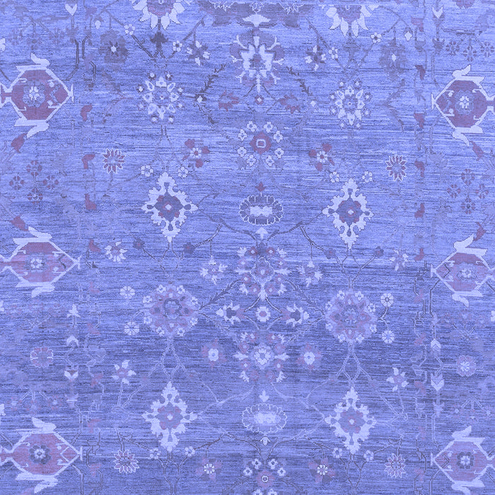 Machine Washable Oriental Blue Traditional Rug, wshabs1730blu