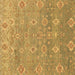 Square Oriental Brown Traditional Rug, abs1730brn