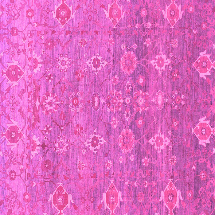 Square Machine Washable Oriental Pink Traditional Rug, wshabs1730pnk