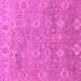 Square Machine Washable Oriental Pink Traditional Rug, wshabs1730pnk