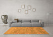 Machine Washable Oriental Orange Traditional Area Rugs in a Living Room, wshabs1730org