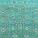 Square Oriental Light Blue Traditional Rug, abs1730lblu