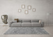 Machine Washable Oriental Gray Traditional Rug in a Living Room,, wshabs1730gry