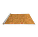 Sideview of Machine Washable Oriental Orange Traditional Area Rugs, wshabs1730org