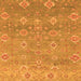Square Machine Washable Oriental Orange Traditional Area Rugs, wshabs1730org