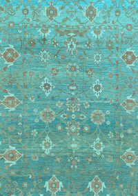 Oriental Light Blue Traditional Rug, abs1730lblu