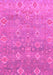 Machine Washable Oriental Pink Traditional Rug, wshabs1730pnk
