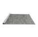 Sideview of Machine Washable Oriental Gray Traditional Rug, wshabs1730gry