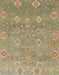 Abstract Brownish Green Oriental Rug, abs1730